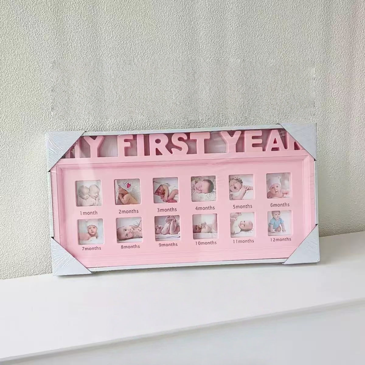 [DFC]Baby And Children's Growth ID Photo Commemorative Photo Frame Wall-mounted Display Stand Photo Frame Plastic Letter First Birthday Photo Frame