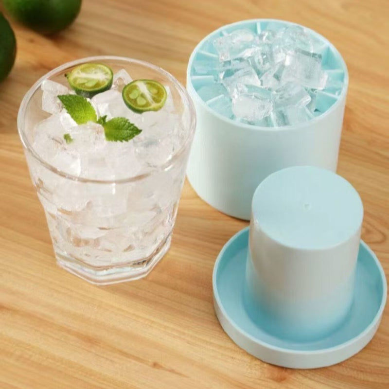 [DFC] Cylindrical Ice Cube Tray, Silicone Ice Cube Mold, Mini Ice Cube Cup, Easy-release Ice-making Cup, Ice Storage Box, Beverage Ice Maker