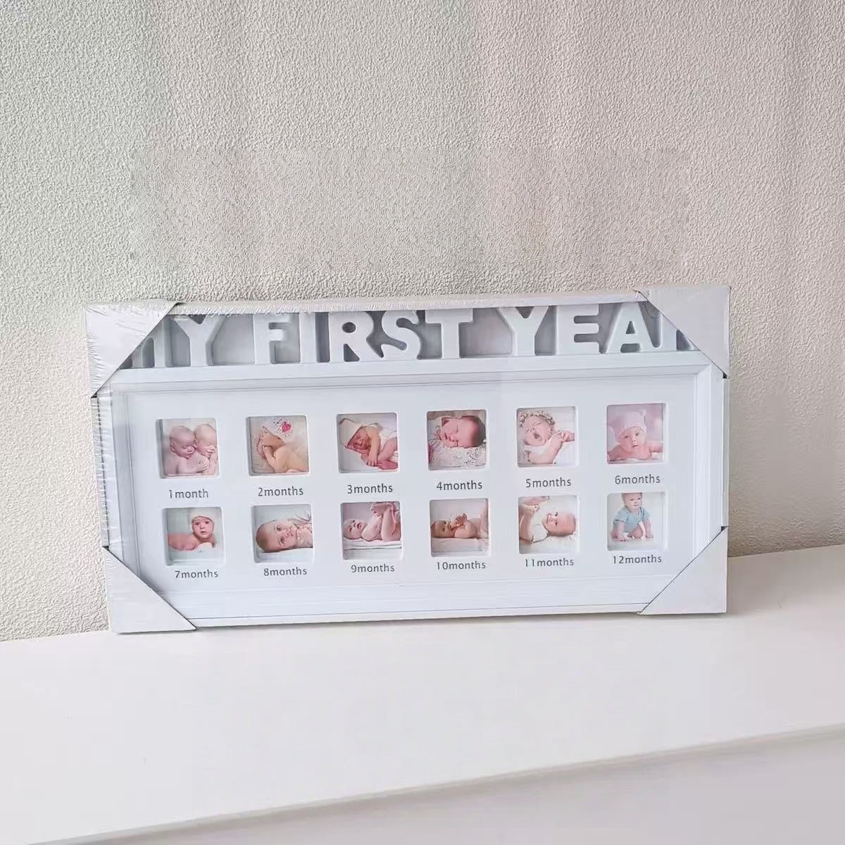 [DFC]Baby And Children's Growth ID Photo Commemorative Photo Frame Wall-mounted Display Stand Photo Frame Plastic Letter First Birthday Photo Frame
