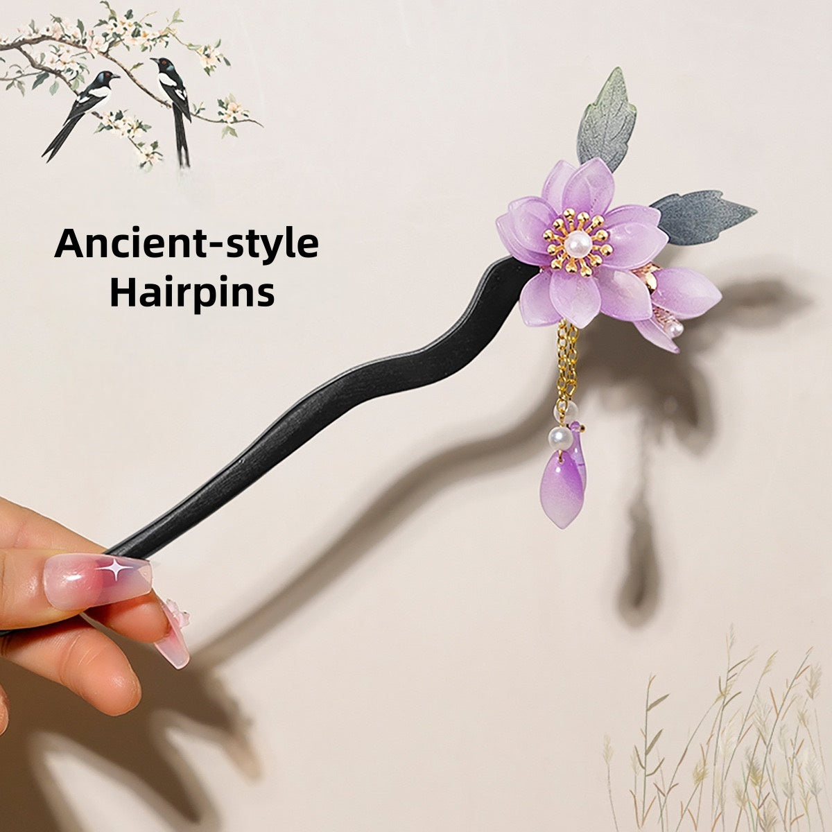 [DFC]New Chinese-style Ancient-style Hairpins, Elegant Wooden Hairpins, High-end Accessories, Updo Ancient-style Hairpins, Box Hairpins, Valentine's Day And Halloween Gifts