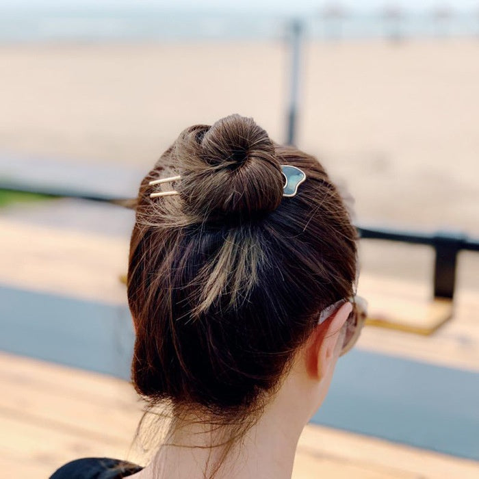 [DFC]French Elegant Metal Hairpins, Women's Updo Hairpins, Ins-style Irregular Alloy Hairpins, Women's Bun Hairpins
