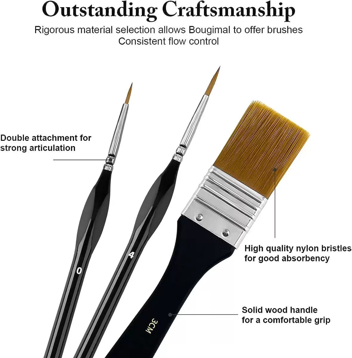 [DFC]A 32-piece Set Of Multi-functional Combination Nylon Wooden Board Brushes For Student Art Painting, Oil Painting And Outlining
