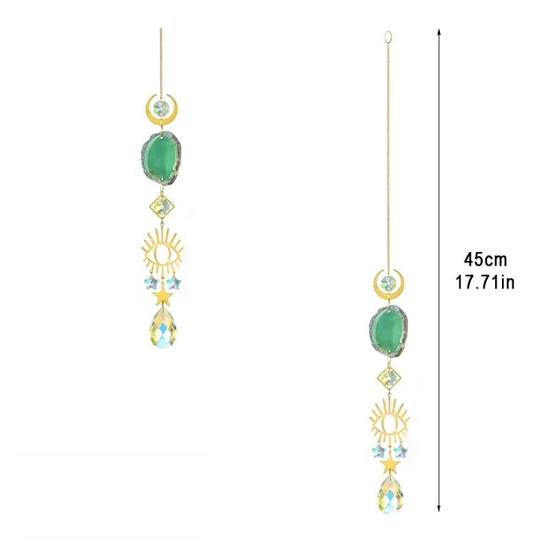 [DFC]Crystal Sun Catcher Window Car Pendant, Natural Stone Crystal Wind Chime, Interior Decoration Pendant