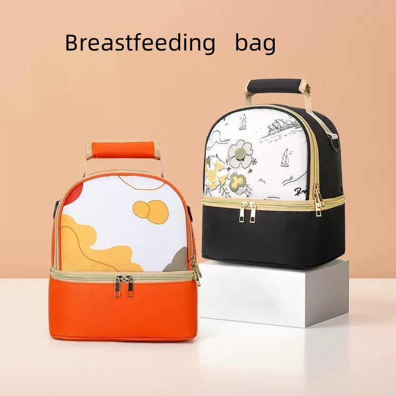 Portable milk bag for work, breast milk ice bag, breast suction device, storage bag, insulated bag, fashionable mommy bag,weight 330g