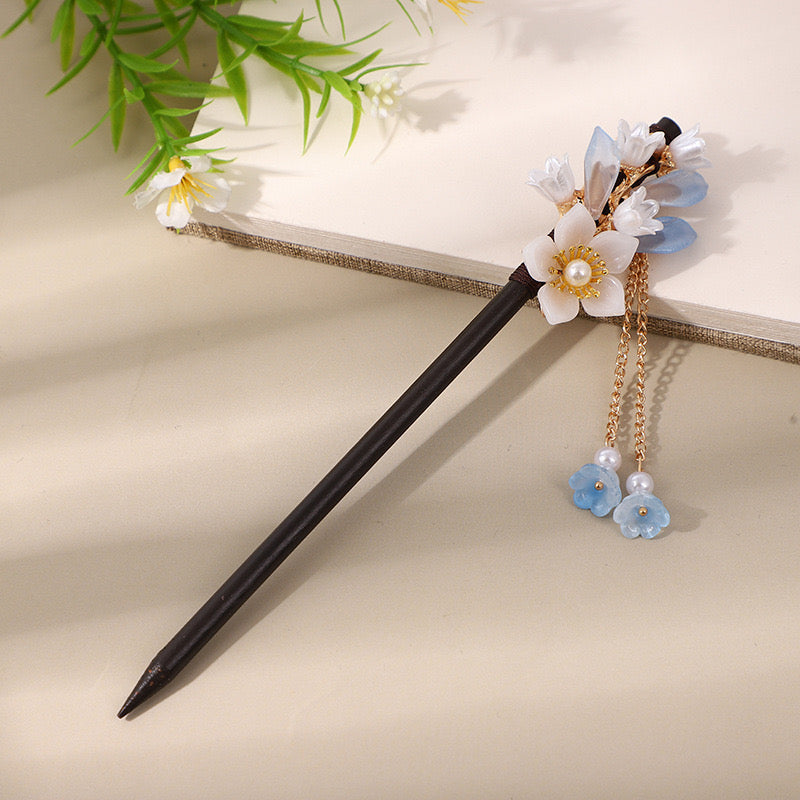 [DFC] Ancient-style Hairpins, Tassels, Wooden Hairpins, Imitation Ebony Headwear, Updo Hair,Valentine's Day And Halloween Gifts