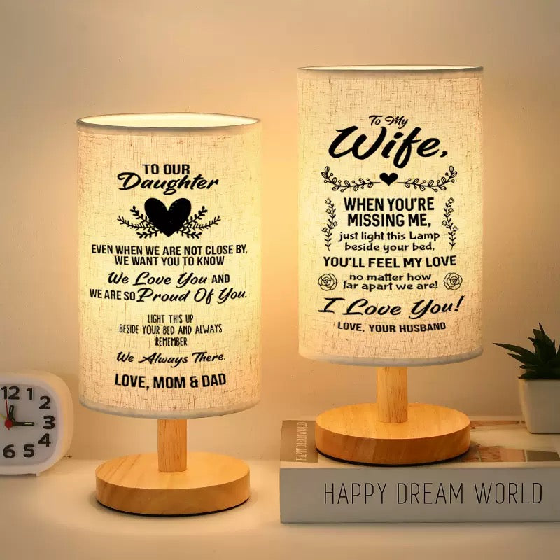 Nordic Wooden Fabric Cover Table Lamp, Modern Ins Creative Decorative Table Lamp, Bedroom USB Warm Light, Cozy And Eye-protecting Night Light, New House Bedroom Decorative Table Lamp,weight 2000g