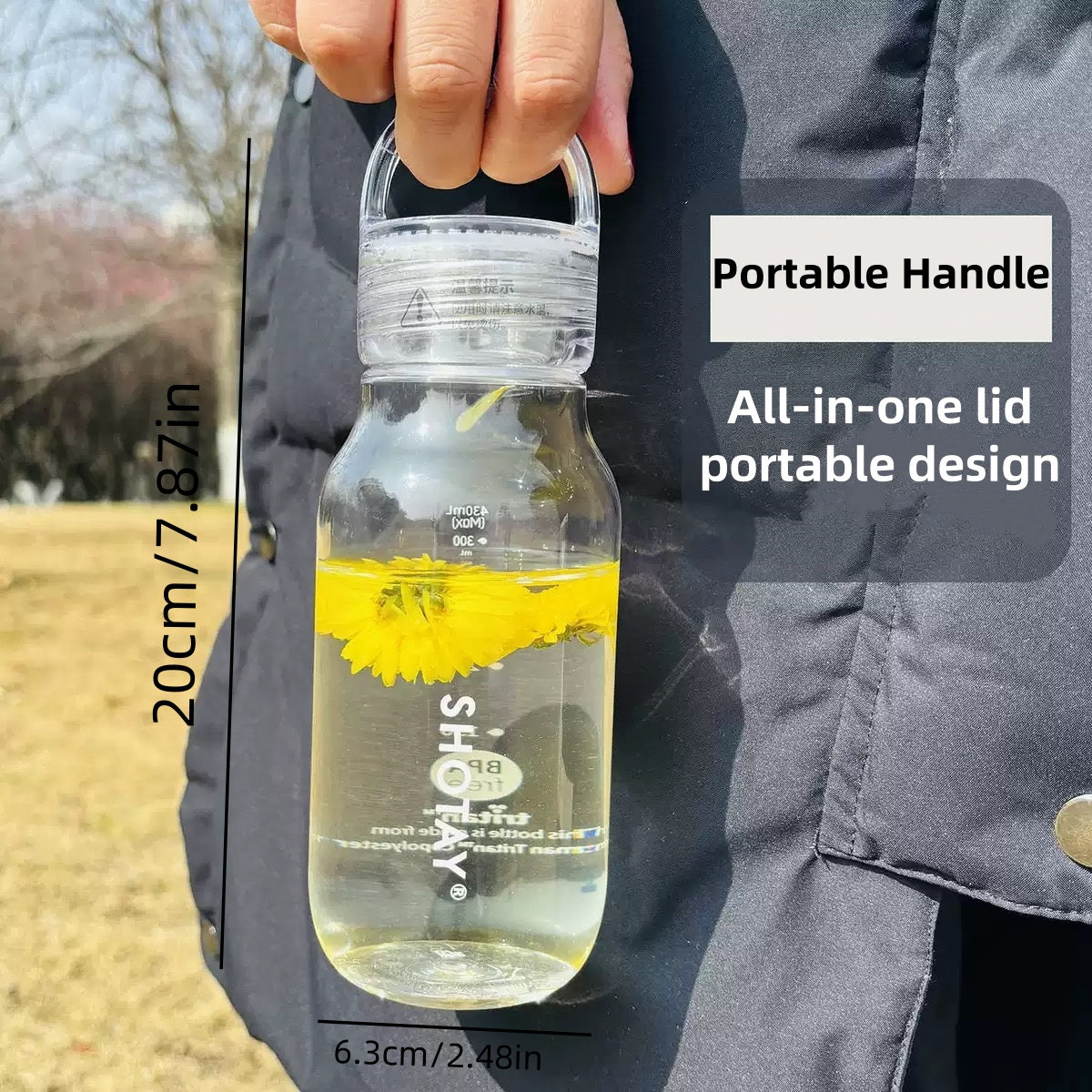 [DFC]Tritan Outdoor Creative Mug Sippy Cup On-the-Go Tumbler Premium Minimalist Design Fresh & Stylish Straight Drinking Bottle 430ml Capacity