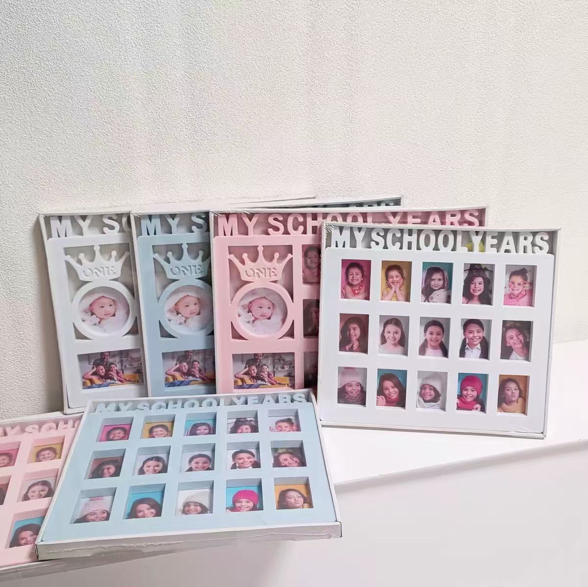 [DFC]Baby And Children's Growth ID Photo Commemorative Photo Frame Wall-mounted Display Stand Photo Frame Plastic Letter First Birthday Photo Frame