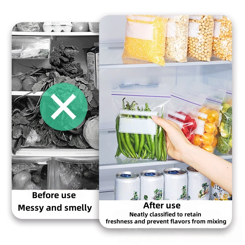 Self-sealing Bags, PE Food Bags, Vegetable And Meat Preservation Bags, Portioning Bags, Thickened Small, Medium And Large Sealed Bags, Refrigerator Storage Bags，weight155g
