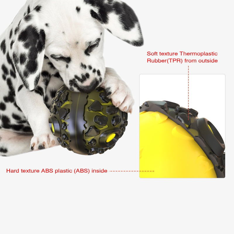 [DFC] Dog Interactive Puzzle Toy Squeaky Ball Chew Teether Pet Training Biting Chew Toy for Dogs