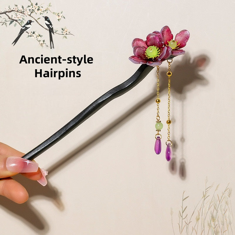 [DFC]Ancient-style Hairpins, Wooden Hairpins, Noble And Elegant Headwear, Updo Hair,  Valentine's Day And Halloween Gifts