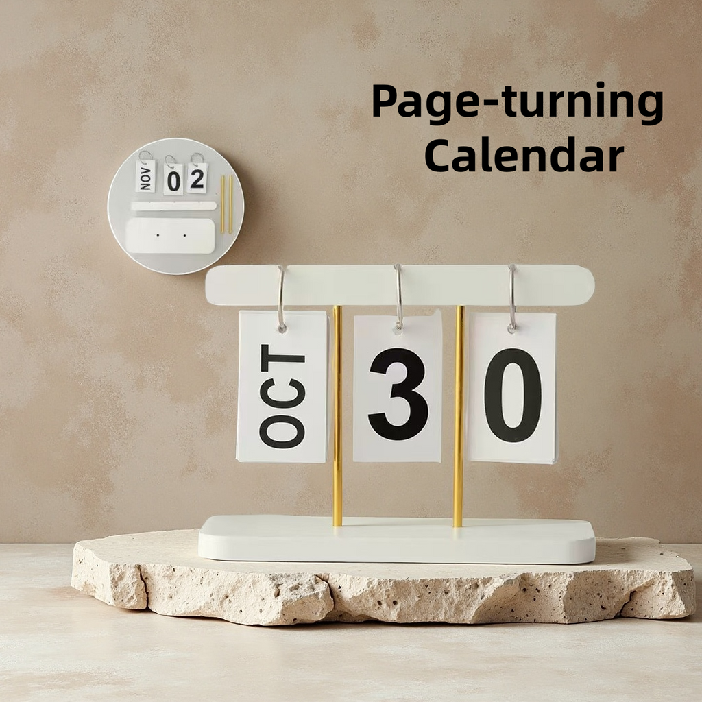 [DFC]Simple Wooden Page-turning Calendar For Home Study And Dormitory Desktop Decoration