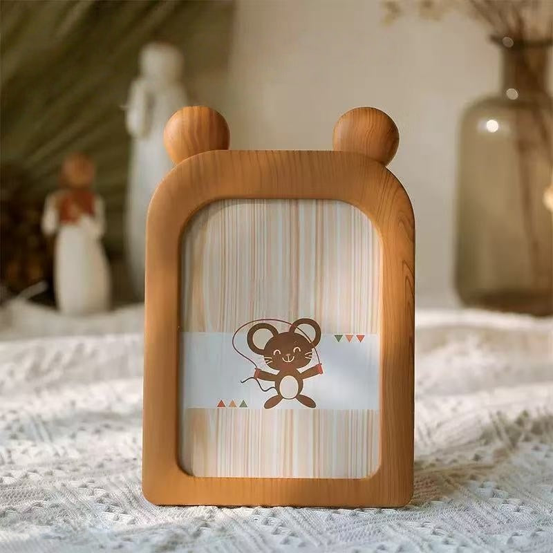 [FREE DELIVERY] Photo Frame 7inch Size 15.7cm*23cm Imitation Wood Design Kids Picture Frame Family Picture Frame Desktop Placed Or Wall-mounted