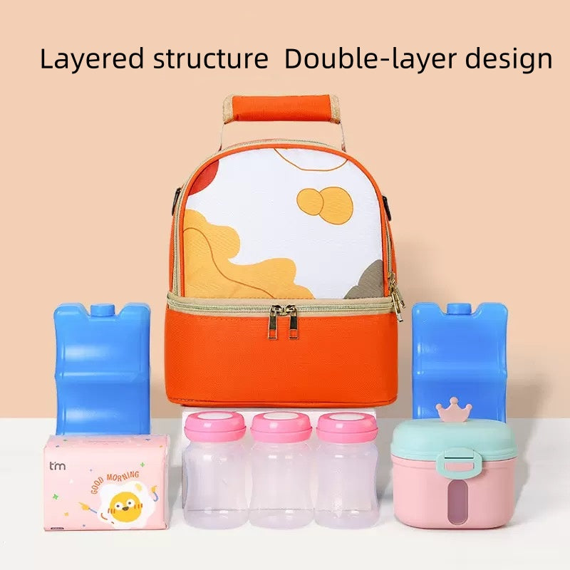 Portable milk bag for work, breast milk ice bag, breast suction device, storage bag, insulated bag, fashionable mommy bag,weight 330g
