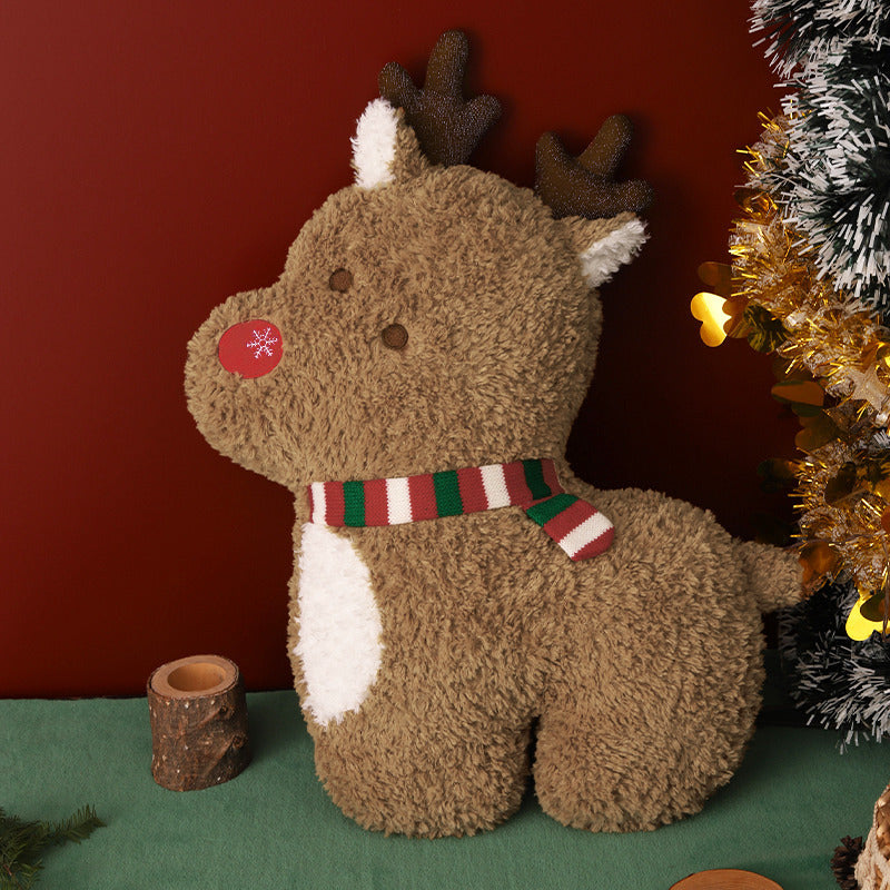 [DFC] A festive plush set featuring a Christmas Tree Pillow and a Gingerbread Man doll. These soft stuffed toys serve as both a charming Christmas decoration and a perfect gift for children