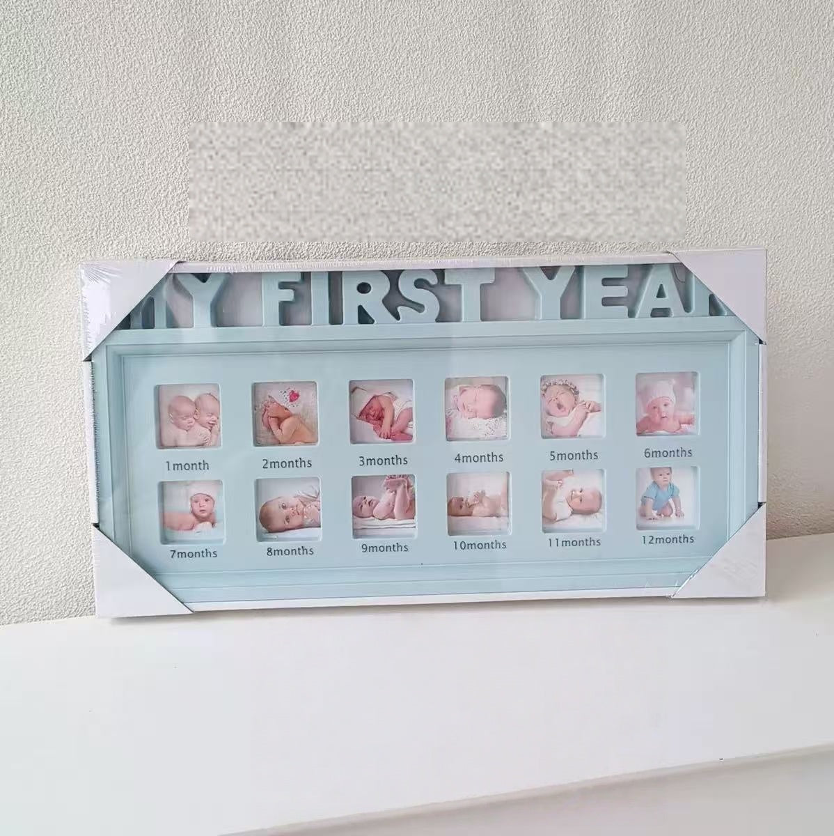 [DFC]Baby And Children's Growth ID Photo Commemorative Photo Frame Wall-mounted Display Stand Photo Frame Plastic Letter First Birthday Photo Frame