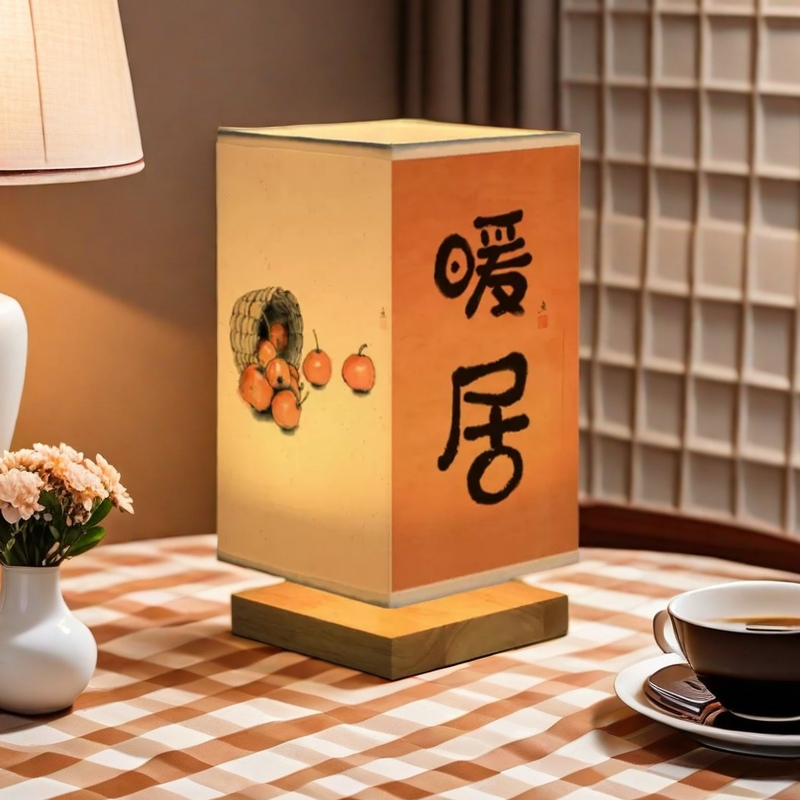 [DFC]Chinese-style Night Light, Bedside Table Lamp, Bedroom Desk Night Light, Retro And Simple Ancient-style Night Light, Adjustable Three-color Light Source Table Lamp, Outdoor Camping Lamp