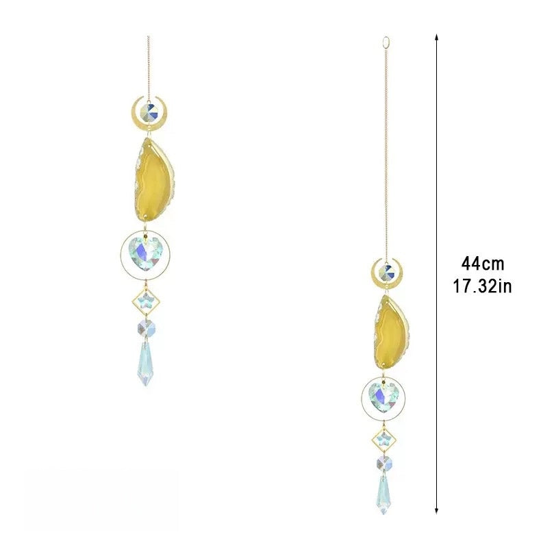[DFC]Crystal Sun Catcher Window Car Pendant, Natural Stone Crystal Wind Chime, Interior Decoration Pendant