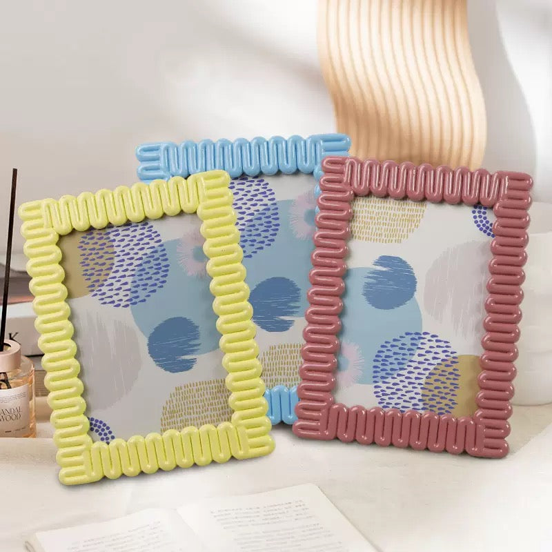 [DFC]Dopamine Color Series Resin Photo Frame, Resin Photo Frame, Standing Resin Photo Frame Desktop Photo Frame