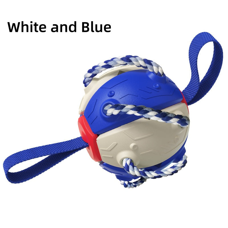 [DFC] Dog Toy Ball Outdoor Fetch Training Chew Resistant Soccer Ball Tough Chew Interactive Frisbee Soccer Toy for Aggressive Chewers