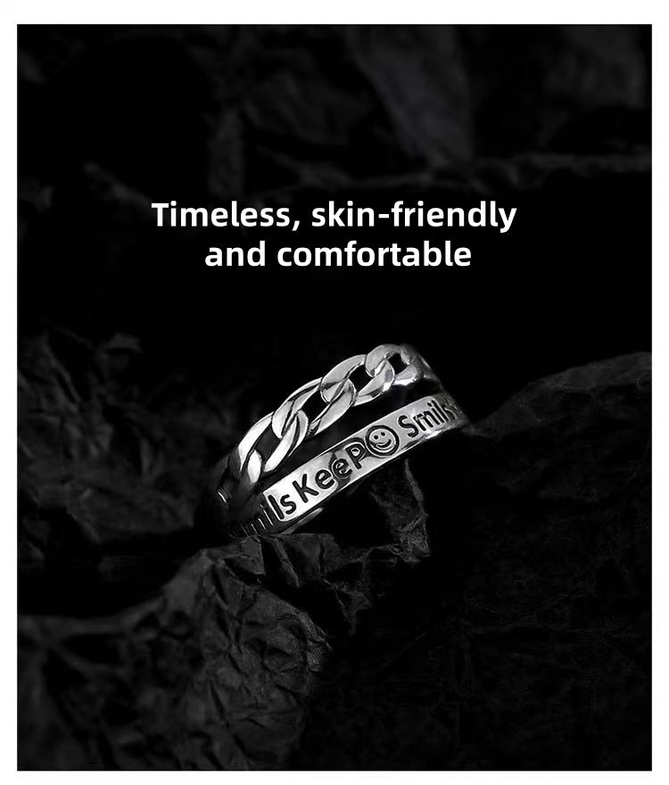 [DFC]Simple Mobius Strip Ring, High-end Ring, Couple Rings, High-end And Simple Design, Titanium Steel, No Color Fading, Street Style Ring, Suitable For Daily Wear
