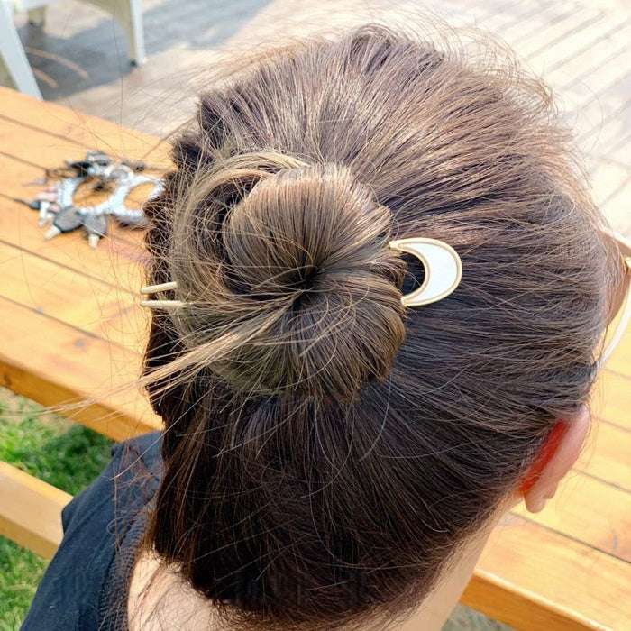 [DFC]Fashion Ladies' Hairpin, Metal Hairpin, Ins Style, Simple U-shaped Alloy Hair Fork, Gift For Mum And Girlfriend
