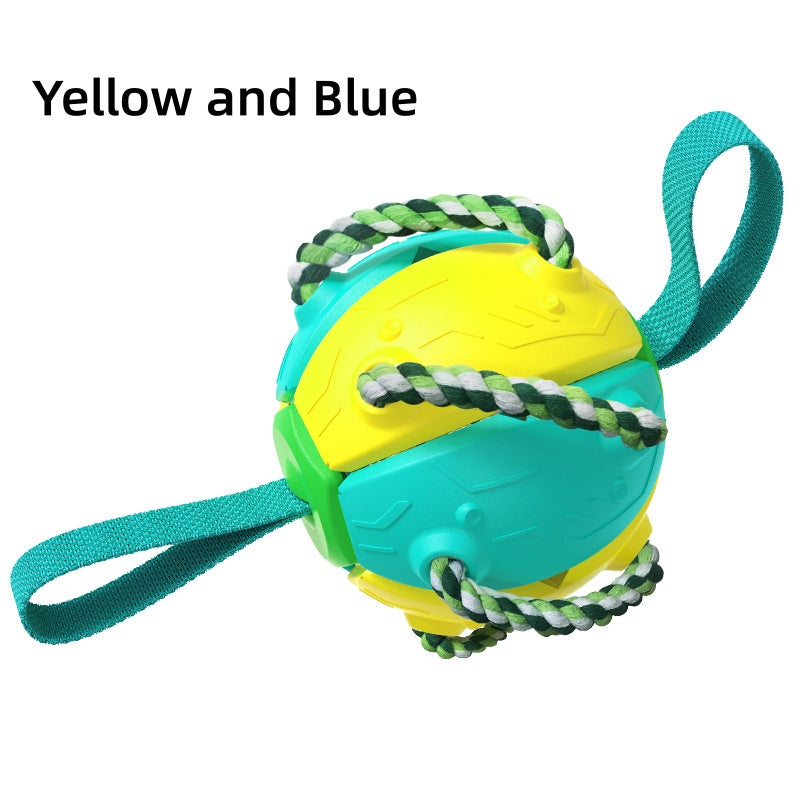 [DFC] Dog Toy Ball Outdoor Fetch Training Chew Resistant Soccer Ball Tough Chew Interactive Frisbee Soccer Toy for Aggressive Chewers