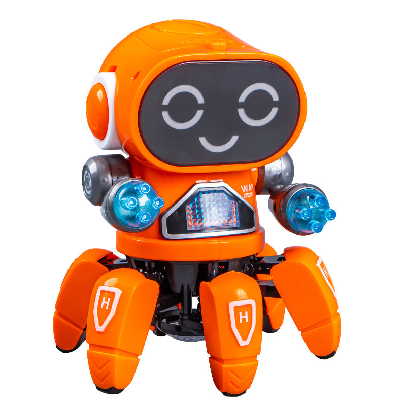 [DFC] Hot Electric Six-Claw Robot Toy, Sings, Dances & Has Light Sound Effects, Use AAA Battery