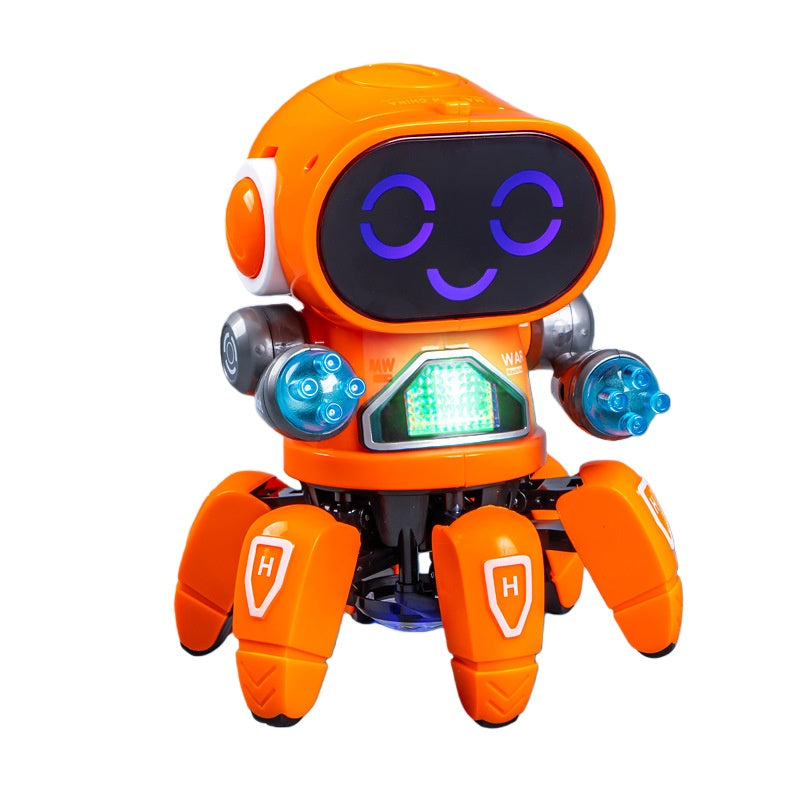 [DFC] Hot Electric Six-Claw Robot Toy, Sings, Dances & Has Light Sound Effects, Use AAA Battery