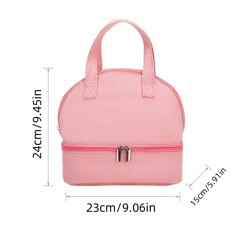 [DFC]Stylish Lightweight Mommy Diaper Bag, Dual-Layer Insulated Breast Milk Storage Cooler & Multi-Function Baby Carrier Backpack