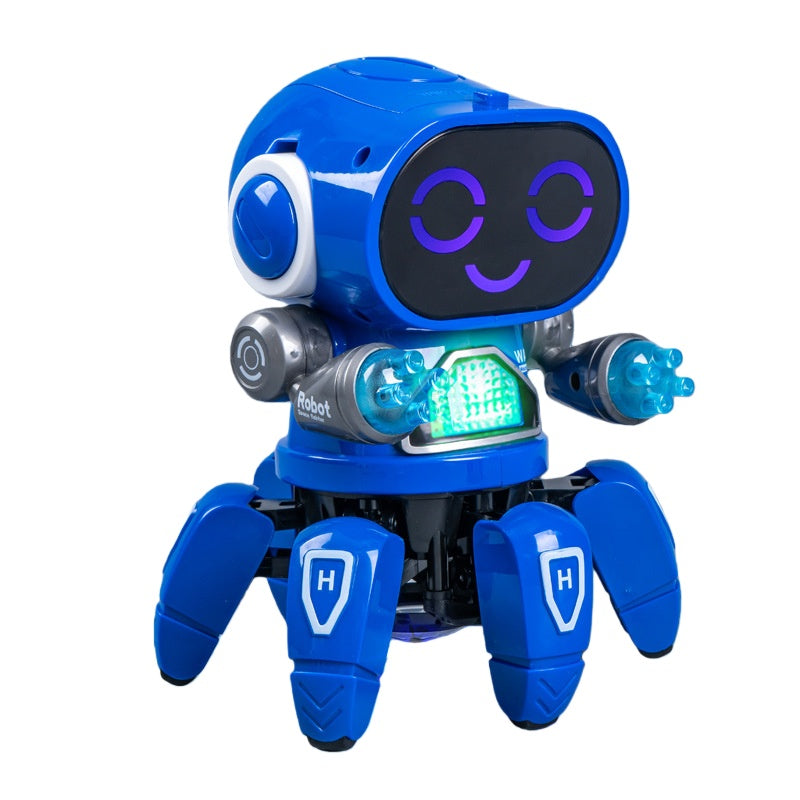 [DFC] Hot Electric Six-Claw Robot Toy, Sings, Dances & Has Light Sound Effects, Use AAA Battery