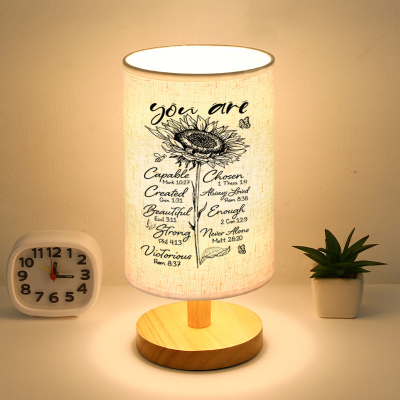 Nordic Wooden Fabric Cover Table Lamp, Modern Ins Creative Decorative Table Lamp, Bedroom USB Warm Light, Cozy And Eye-protecting Night Light, New House Bedroom Decorative Table Lamp,weight 2000g