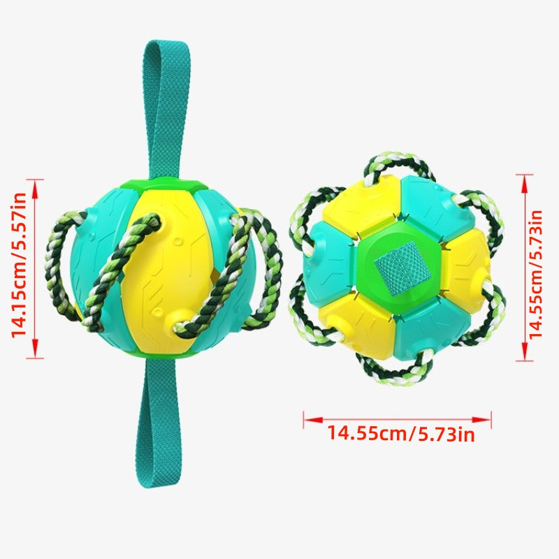 [DFC] Dog Toy Ball Outdoor Fetch Training Chew Resistant Soccer Ball Tough Chew Interactive Frisbee Soccer Toy for Aggressive Chewers