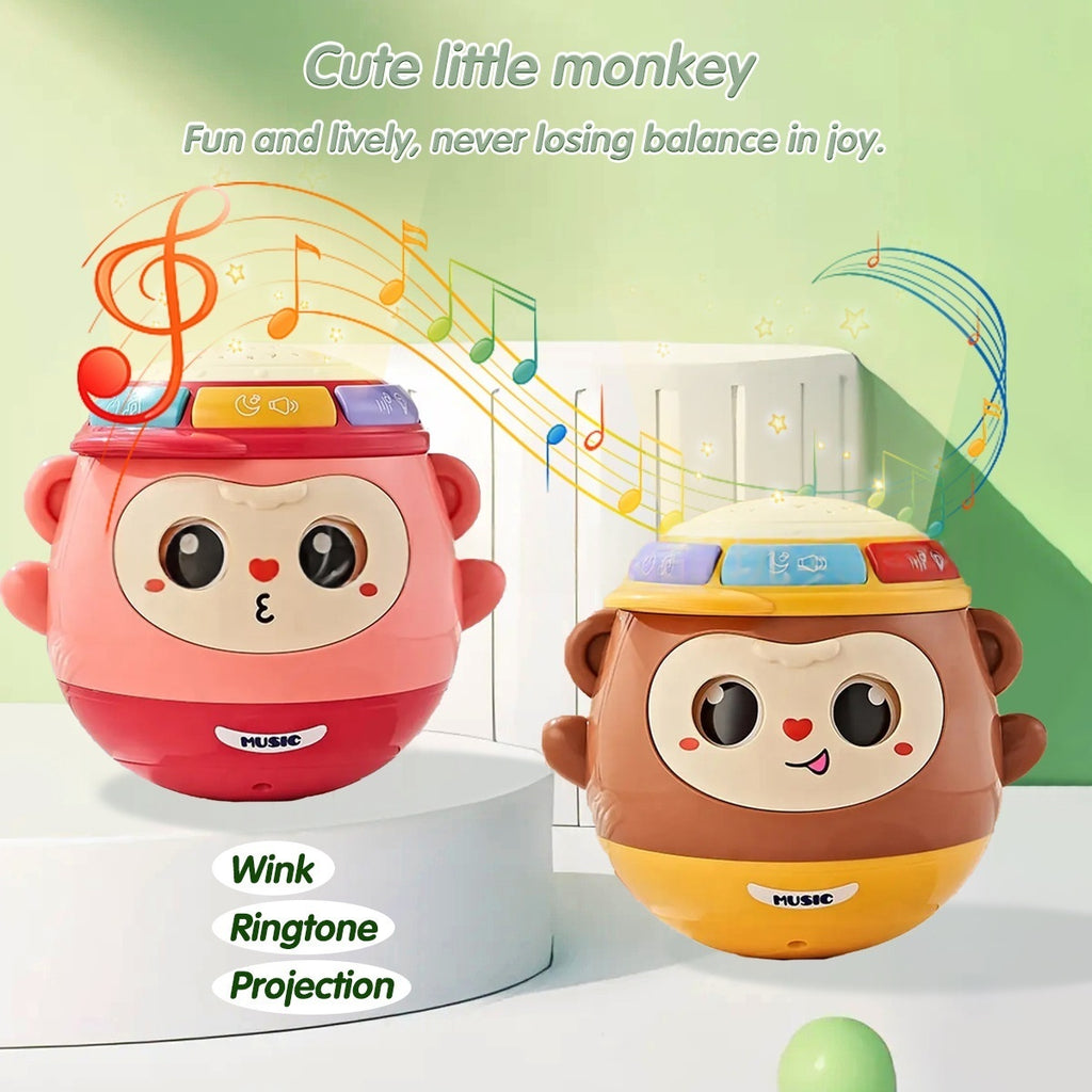 Children's Tumbler Hand Drum - Educational Musical Pat Drum for 0-1 Year Olds, Enlightenment Toy for 3-6 Months Babies