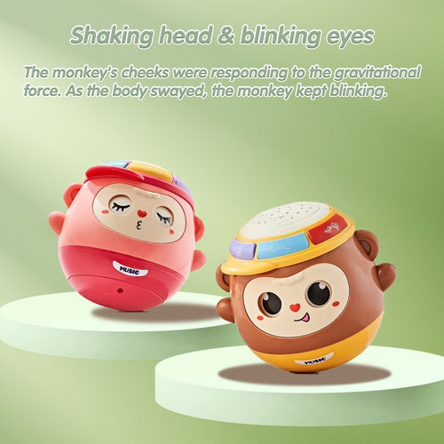 Children's Tumbler Hand Drum - Educational Musical Pat Drum for 0-1 Year Olds, Enlightenment Toy for 3-6 Months Babies