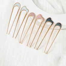 [DFC]Fashion Ladies' Hairpin, Metal Hairpin, Ins Style, Simple U-shaped Alloy Hair Fork, Gift For Mum And Girlfriend