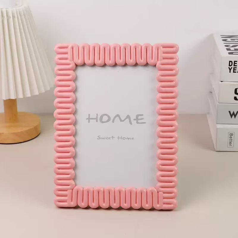 [DFC]Dopamine Color Series Resin Photo Frame, Resin Photo Frame, Standing Resin Photo Frame Desktop Photo Frame