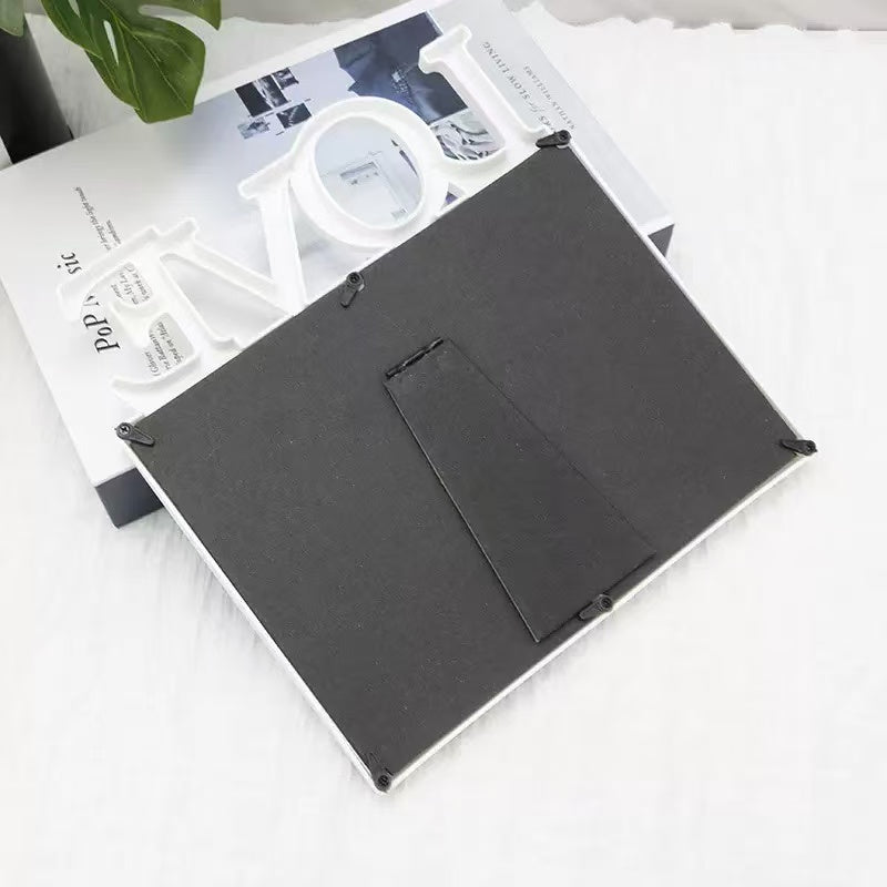 [DFC]Plastic Photo Frame Stand, 4x6' Inside Photo, Creative European-style Photo Frame, Decorative Painting, Hollow Photo Frame