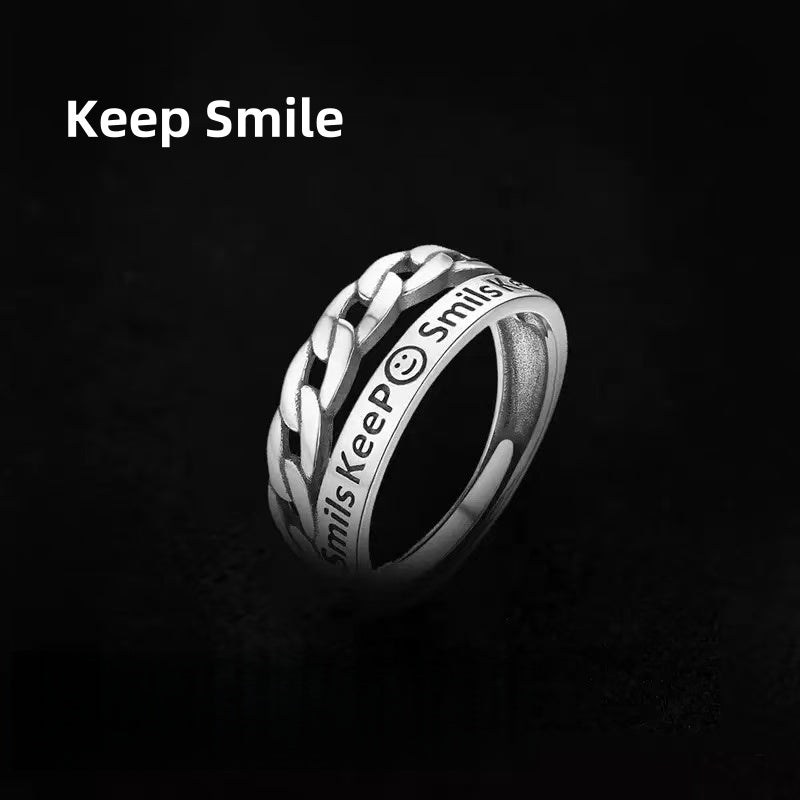 [DFC]Simple Mobius Strip Ring, High-end Ring, Couple Rings, High-end And Simple Design, Titanium Steel, No Color Fading, Street Style Ring, Suitable For Daily Wear