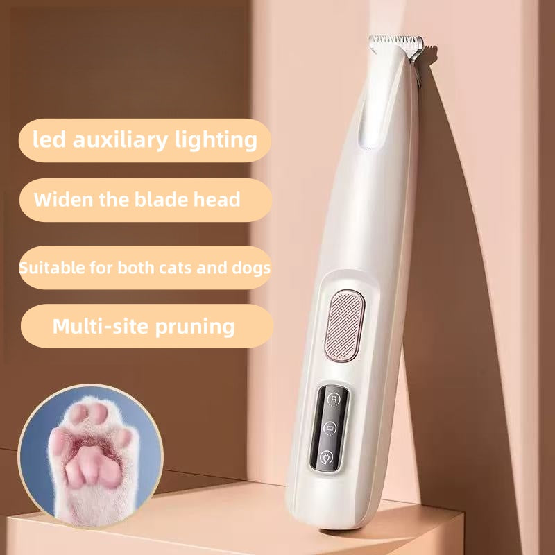 [DFC]Pet Foot Hair Trimmer, Cat And Dog Hair Trimmer, Dog Foot Sole Electric Push With LED Light Lighting, Usb Charging Trimmer