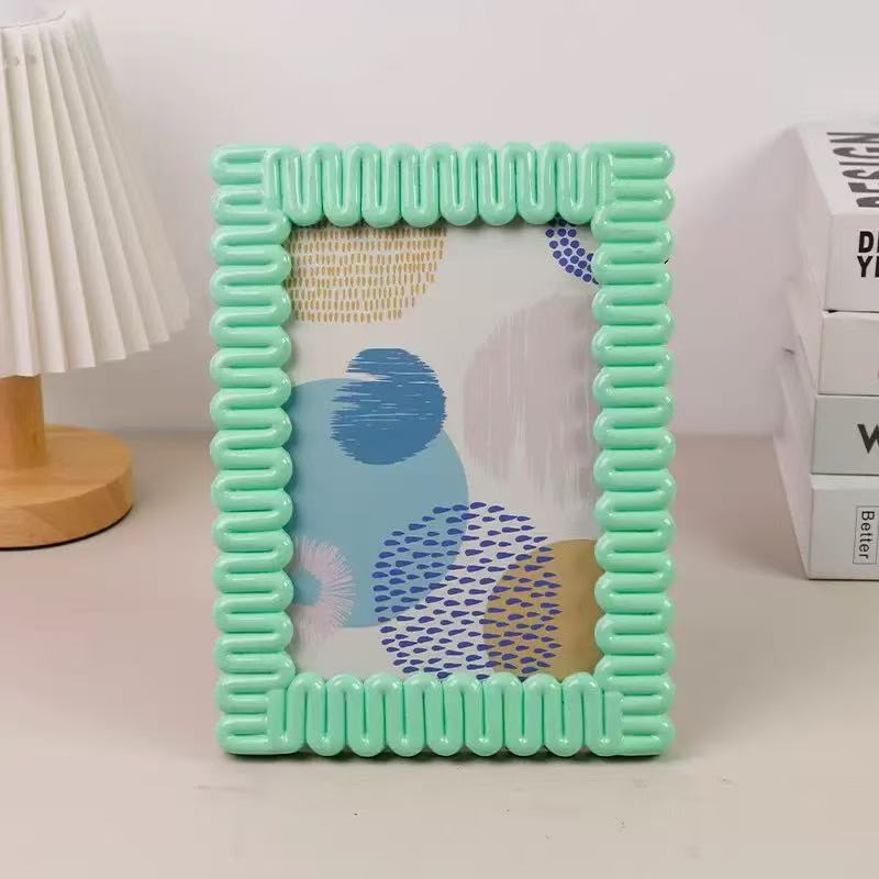 [DFC]Dopamine Color Series Resin Photo Frame, Resin Photo Frame, Standing Resin Photo Frame Desktop Photo Frame