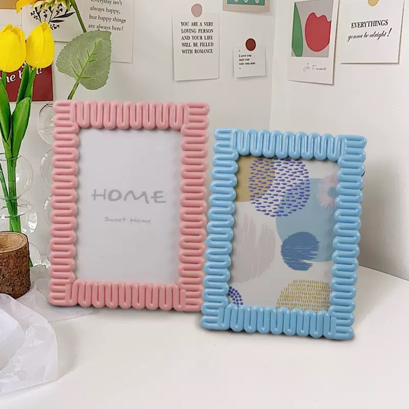 [DFC]Dopamine Color Series Resin Photo Frame, Resin Photo Frame, Standing Resin Photo Frame Desktop Photo Frame