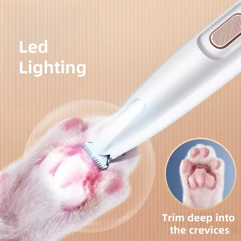 [DFC]Pet Foot Hair Trimmer, Cat And Dog Hair Trimmer, Dog Foot Sole Electric Push With LED Light Lighting, Usb Charging Trimmer