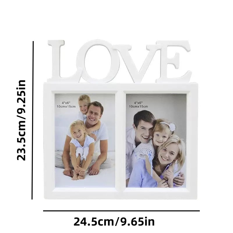 [DFC]Plastic Photo Frame Stand, 4x6' Inside Photo, Creative European-style Photo Frame, Decorative Painting, Hollow Photo Frame